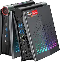ACEMAGICIAN Mini PC S3A, Ryzen 9 6900HX, 32GB DDR5 1TB NVME SSD Pequenos Computadores para Jogos, Desktop Minúsculo com AMD Radeon 680M, Tipo C|WiFi 6|BT 5.2|Canal Duplo|Escritório|Casa|Jogos Casuais