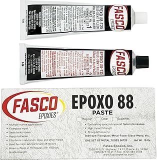 Fasco Epoxo-88 | 6min Set Epoxy Paste Clear Adhesive Glue 18oz Tube kit