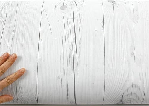 Miniatura 3 de Papel autoadhesivo pela y pega Peel & Stick Backsplash clásico, panel de madera blanco. Papel de contacto autoadhesivo removible 22344 1.64 pies x