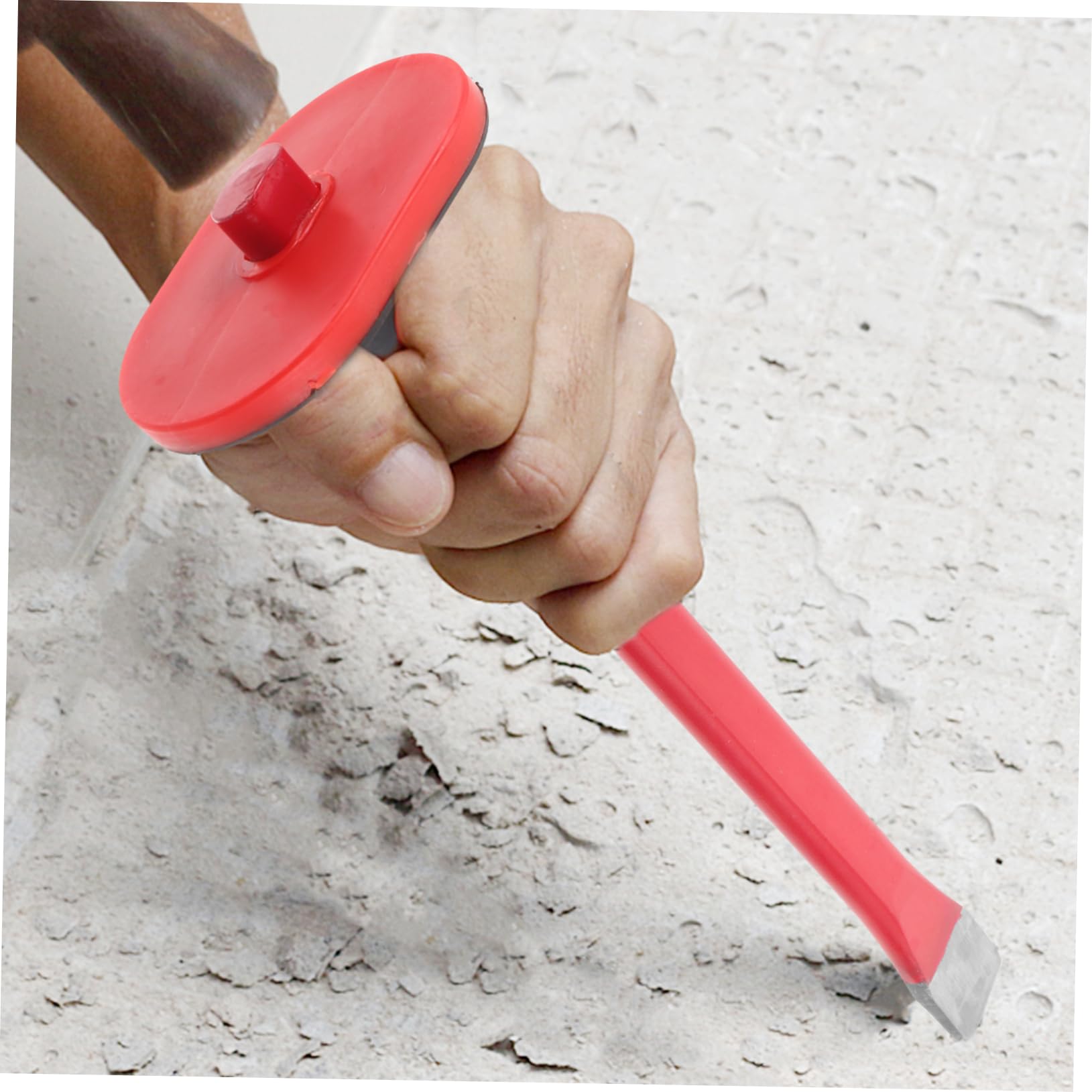 Lurrose 3 Pezzi Cesellazione in Muratura Scalpello Da Roccia Muratore Scalpello Per Muratura Per Ridimensionare Attrezzo Per Pietra Calcolo Rimozione Rosso Pvc