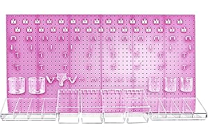 Azar Displays Pegboard Organizer Kit in Delightful Pink