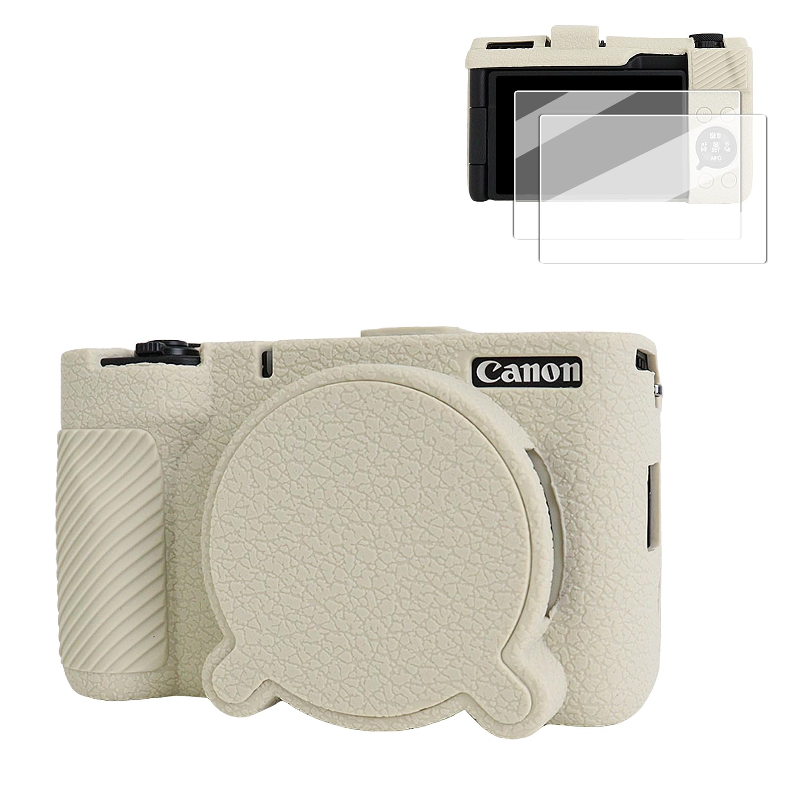 VOVMOEYA Camera Case for Canon PowerShot V1 Case,for Canon v1 Camera Silicone Case,with 2 Ultra Thin Screen Protector,Detachable Lens Cap-image-14