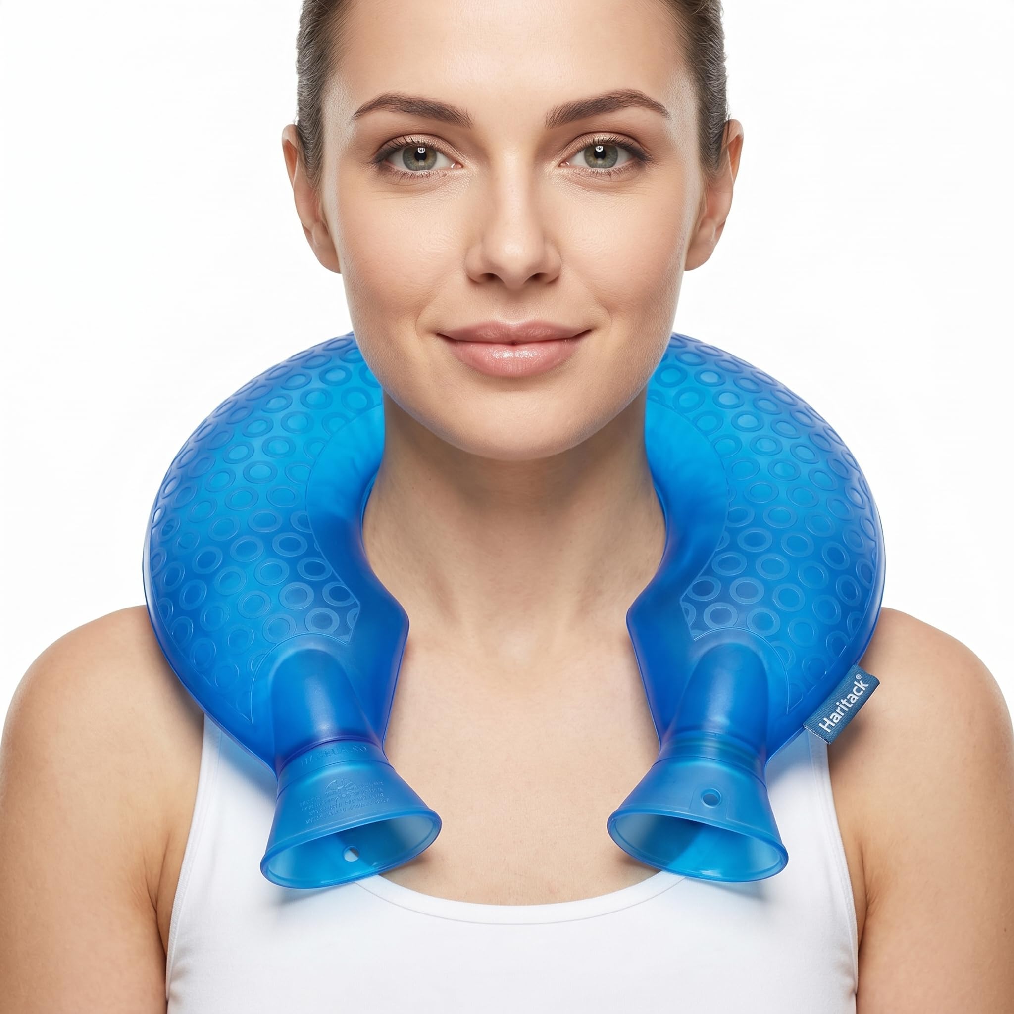 U-Shaped Neck Hot Water Bag, High-Density PVC Explosion-Proof Neck Warmer for Pain Relief, Wide Mouth Hot Water Bottle for Shoulder & Cervical Comfort, Spill-Proof Cap (Multicolour)-image-31