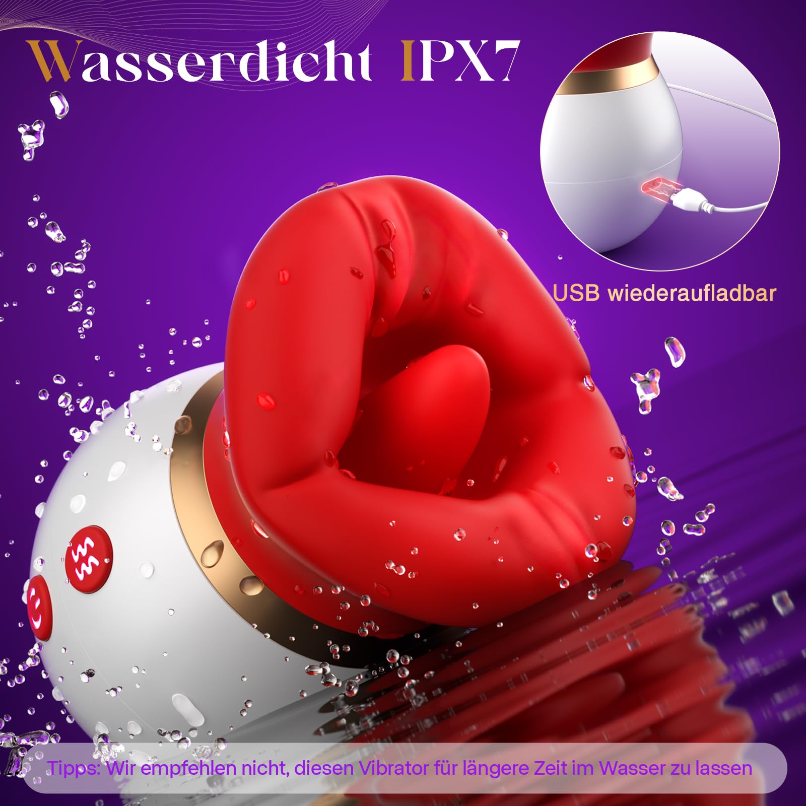Vibratoreper Donna Clotoride mit APP, Succhia Clotoride per donna Vibratore, Sexytoysys donna Vibratori Stimolatore Femminile Rotazione a 360 gradi con modalità 3x10 Vibratore Donna Sex Toys