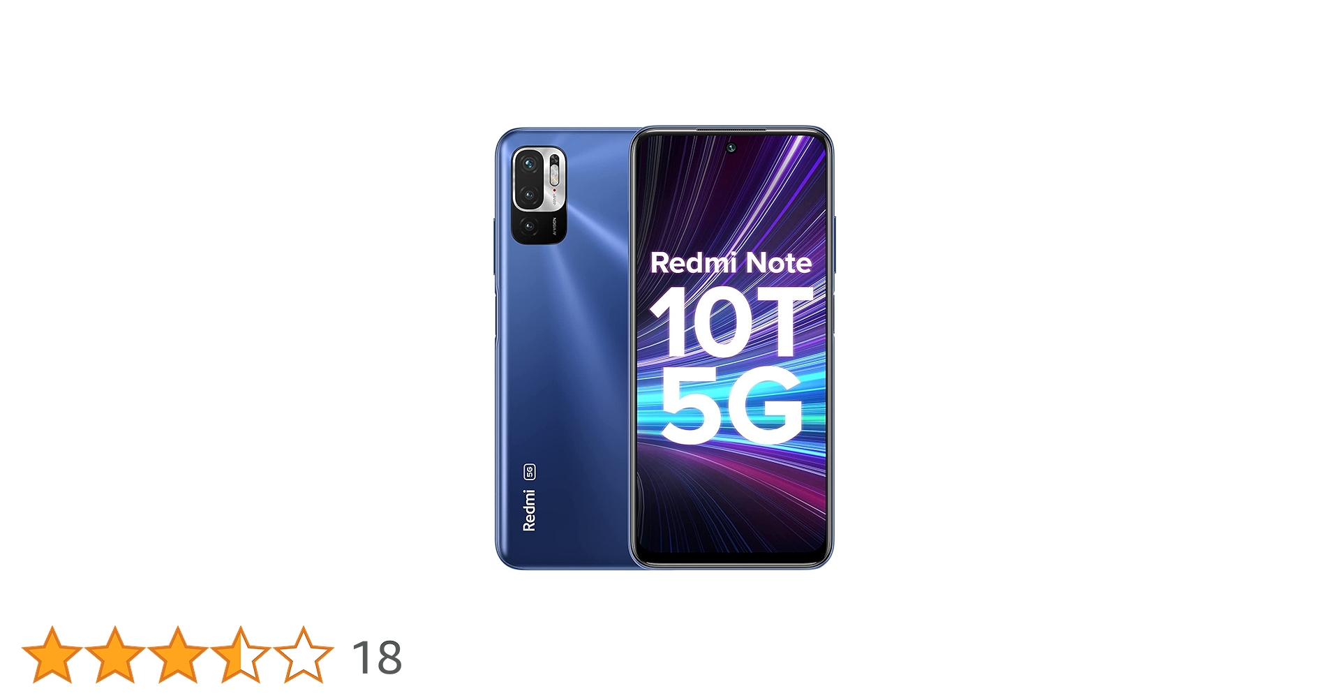 Refurbished) Redmi Note 10T 5G (Metallic Blue, 4GB RAM, 64GB