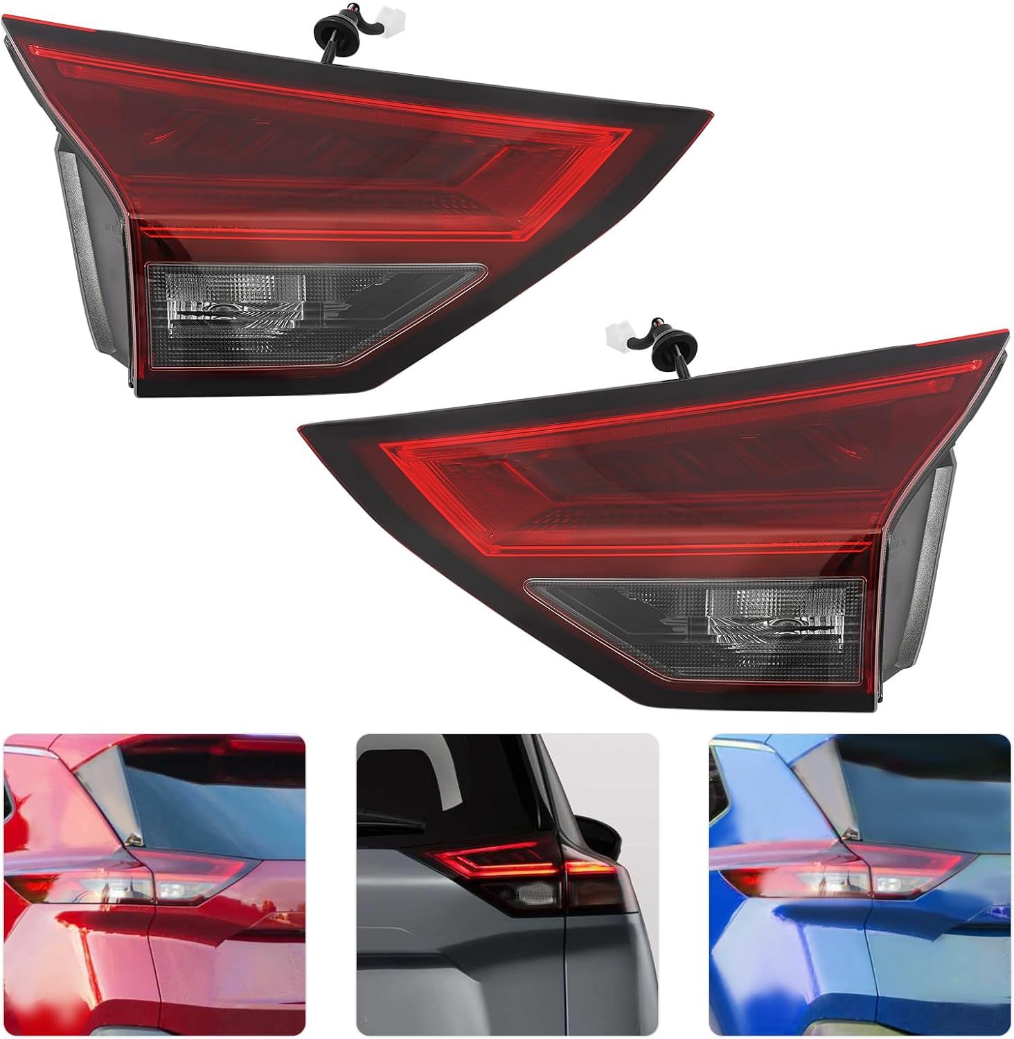 Inner Tail Light for 2021-2023 Nissan Rogue LED Tail Lamp Assembly, Rear Passenger & Driver Side, Replacement 26555-6RR1A 26550-6RR1A