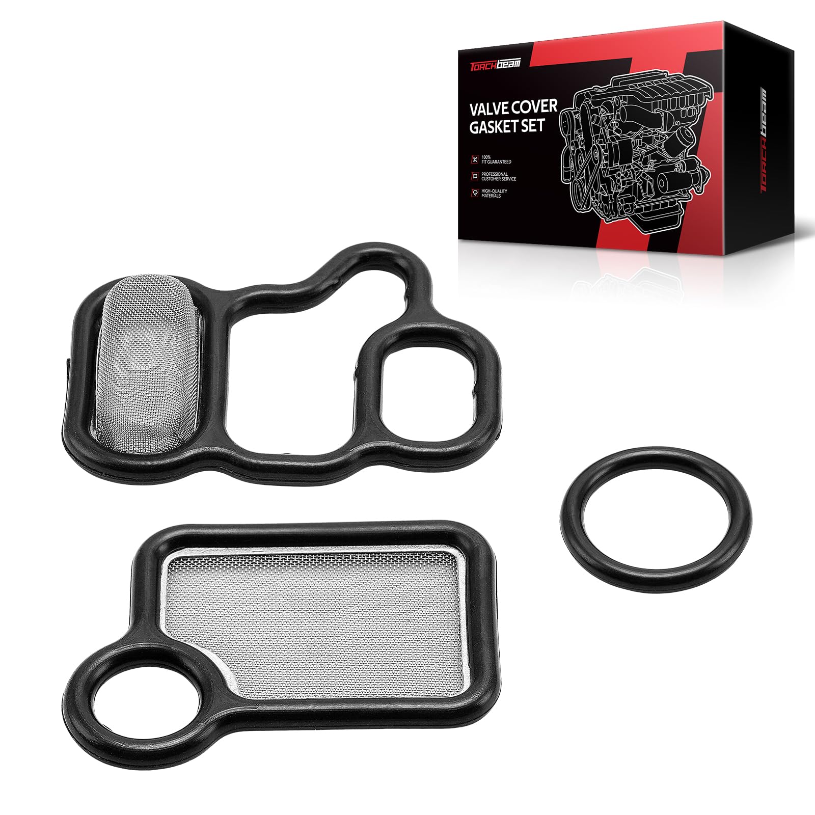 Torchbeam 917-176 VVT VTEC Solenoid Gasket Valve Cover Set for Honda Accord
