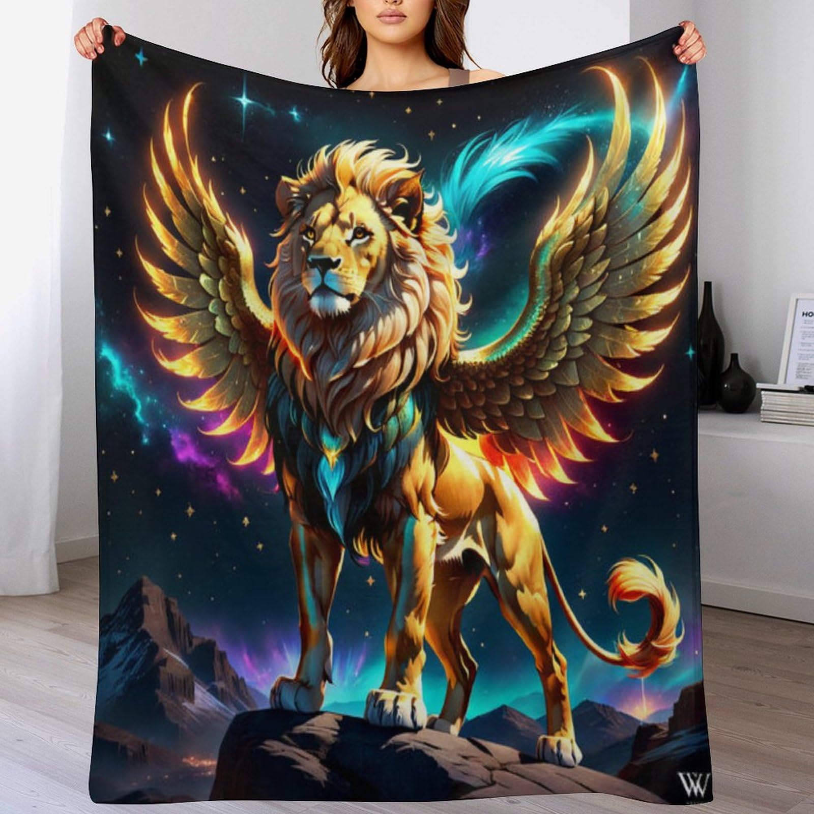 Couverture lion en flanelle douce, une caresse de chaleur réconfortante pour toute la famille