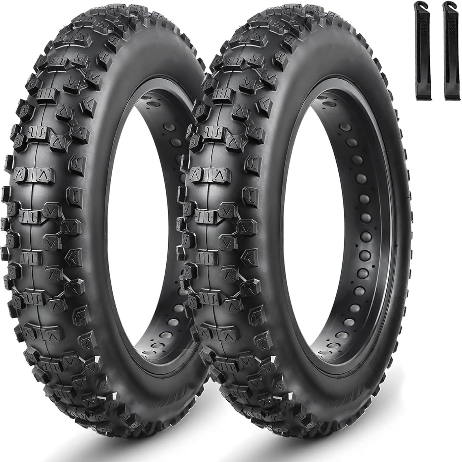 MOHEGIA 1pcs/2pcs/2 Pair Set 20x4.0 Inch Fat Tire: 20 4.0 MTB Bicycle Tires - Abrasion Resistant, No Pank, All Terrain Applications, Fits Electric Bicycles / Tricycles - Tires, Tubes, Tire Levers