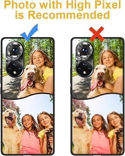 Miniatura 5 de Personalized Phone Case for Honor 50 657 Inch Custom Multiple Picture Anti-Drop Case Customized Name Soft Case Birthday Gift for Family Men Women