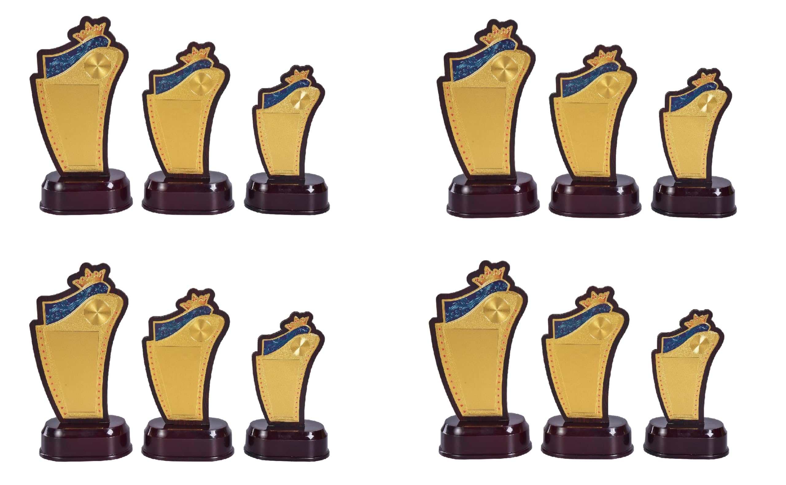 Wooden Award 1st, 2nd, 3rd Place Trophy || Customizable Recognition Trophy for Sports, Academics & Competitions (4 Set)-picture-32