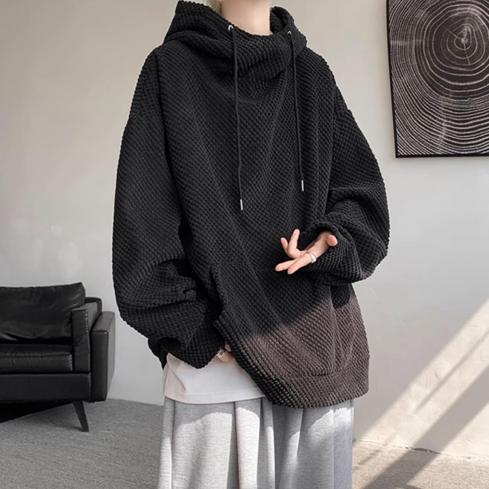 Felpe con Cappuccio in Velluto A Coste Harajuku Uomo Streetwear di Alta qualità Sciolto Y2k Felpe con Cappuccio Hip Hop Abbigliamento per Coppie Pullover Femminili