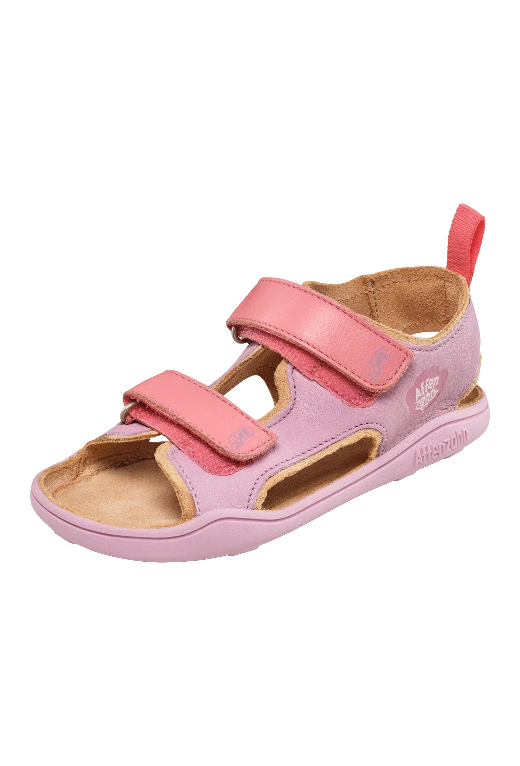 Affenzahn Sandale Leder Airy mit Klettverschluss, rutschfest, Flexibel, Luftig, Leicht für den Sommer, Größe 21-32