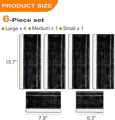 Miniatura 5 de Juego de 6 fundas de terciopelo para manijas de puerta de refrigerador, mantiene el electrodoméstico limpio para refrigerador, microondas, estufa,