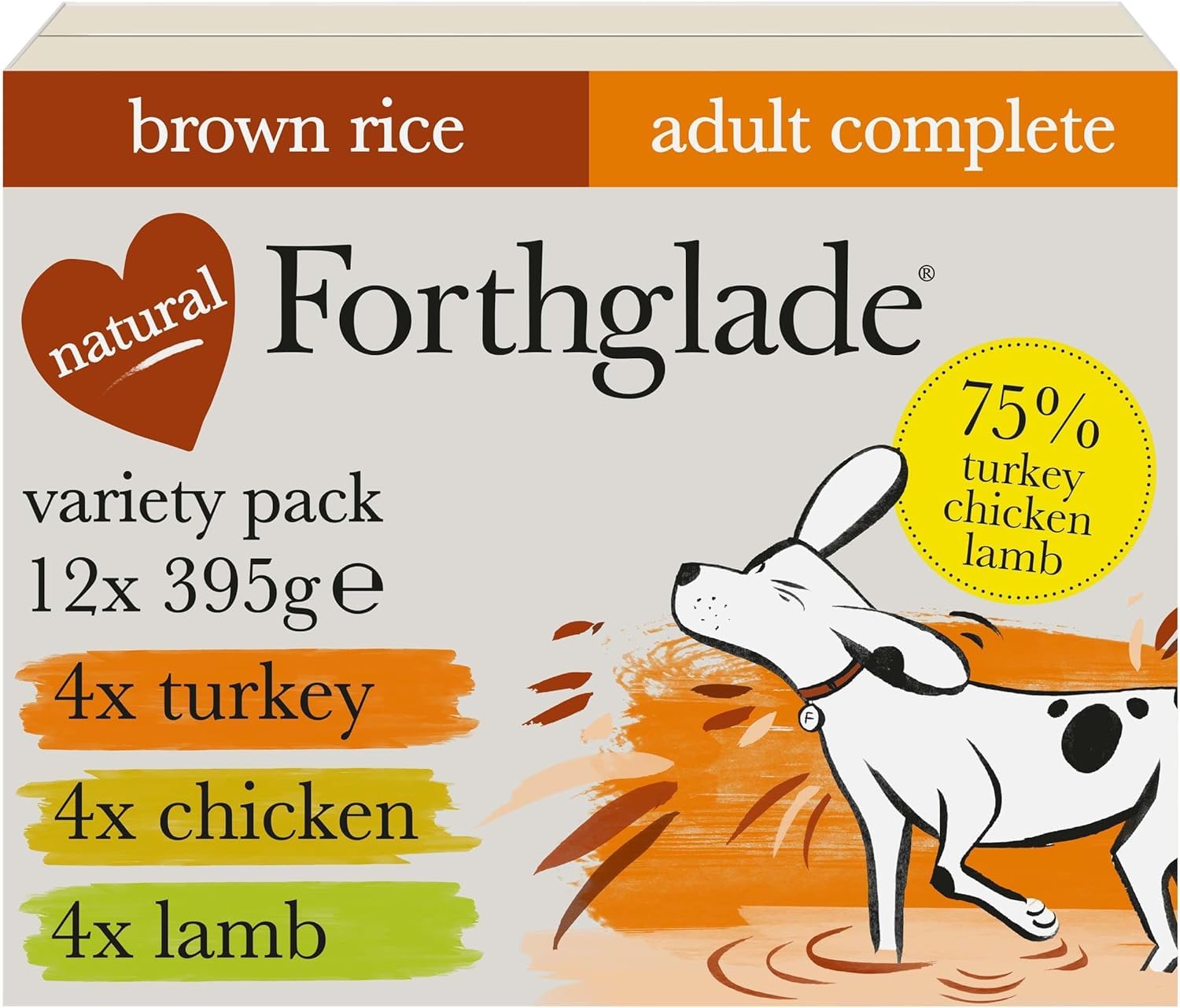 Sponsored Ad – Forthglade Wet Dog Food Variety Pack (12 x 395g Trays) - Wholegrain & Hypoallergenic Dog Food with Turkey, Lamb and Chicken with Brown Rice, Adult Stomach Sensitive Meals with Natural Ingredients