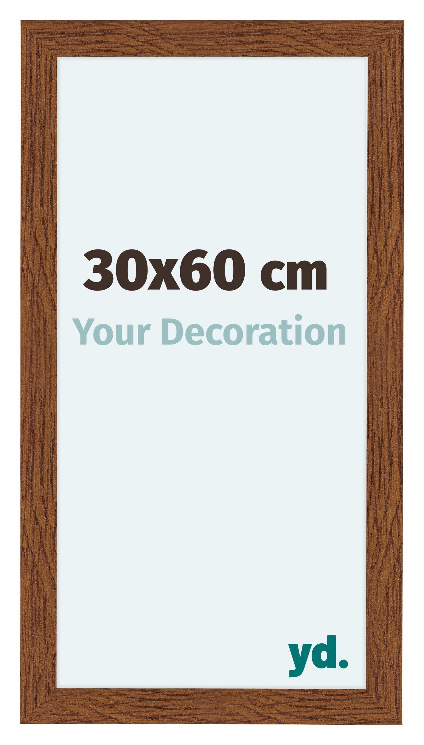 Your Decoration - Picture Frame 30x60 cm - Oak Rustic - Decorative Wall Frame in MDF with Antireflection - Frame 30x60 - Como