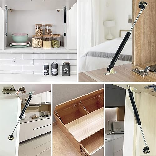 Miniatura 3 de Paquete de 2 soportes de gas de 100N22.5 libras, puntales de gas de 10 pulgadas para gabinetes, tapa pesada, resorte de gas para soporte de