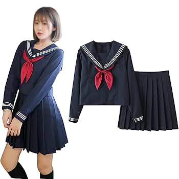 Amazon.co.jp: VTEERY(みさ) セーラー服 コスプレ 女子高生 3点