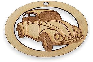 Personalized VW Blue Beetle Ornament | Classic Bug Gift