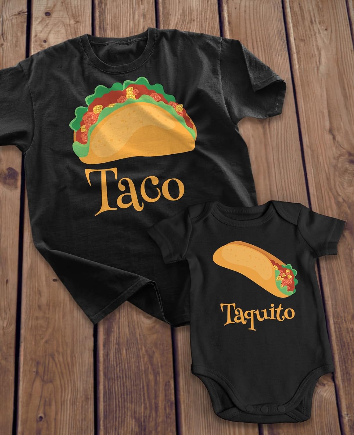 Fathers Day Taco Taquito Dad and Baby Shirts Funny Daddy and Son Matching Outfit - Image 4