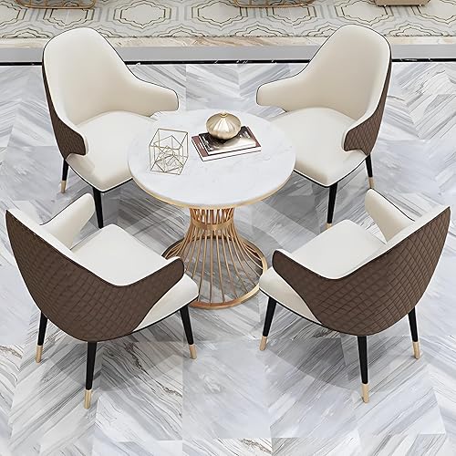 YVYKFZD Juego de mesa de comedor de cocina de 5 piezas, mesa de club para sala de recepción, mesa redonda de negociación, mesa de negociación de