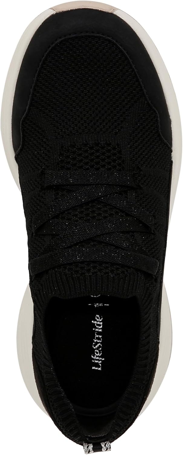 LifeStride Women's Impact Sneaker Black 8 W
