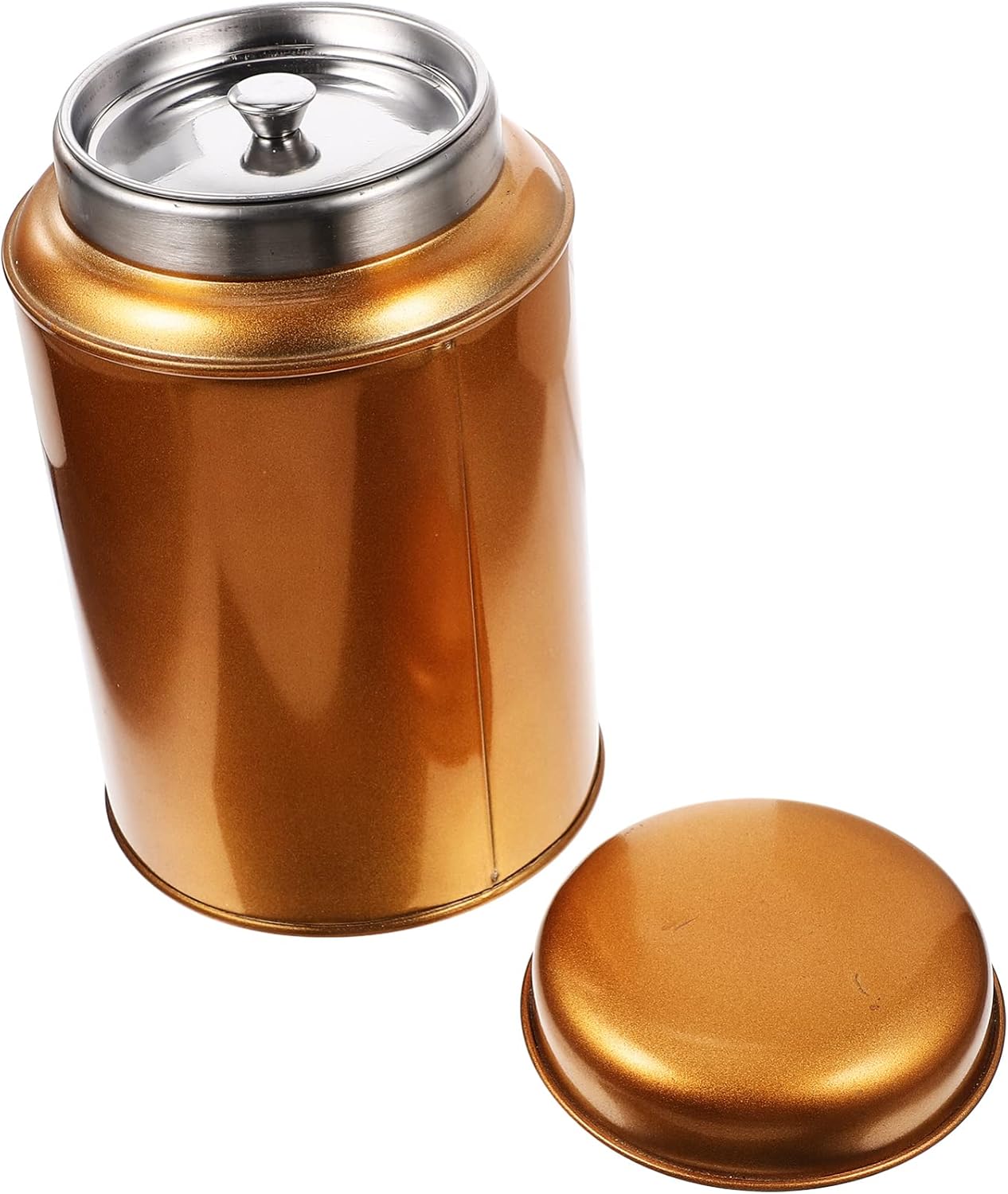 BESTonZON Tea Tin Canister with Airtight Double Lids Loose