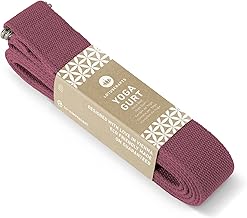 Lotuscrafts Yoga Belt 100% Cotton (KBA) – for Stretching Better – for Beginners and Advanced – Yoga Belt with Metal Buckle [250 x 3.8 cm].