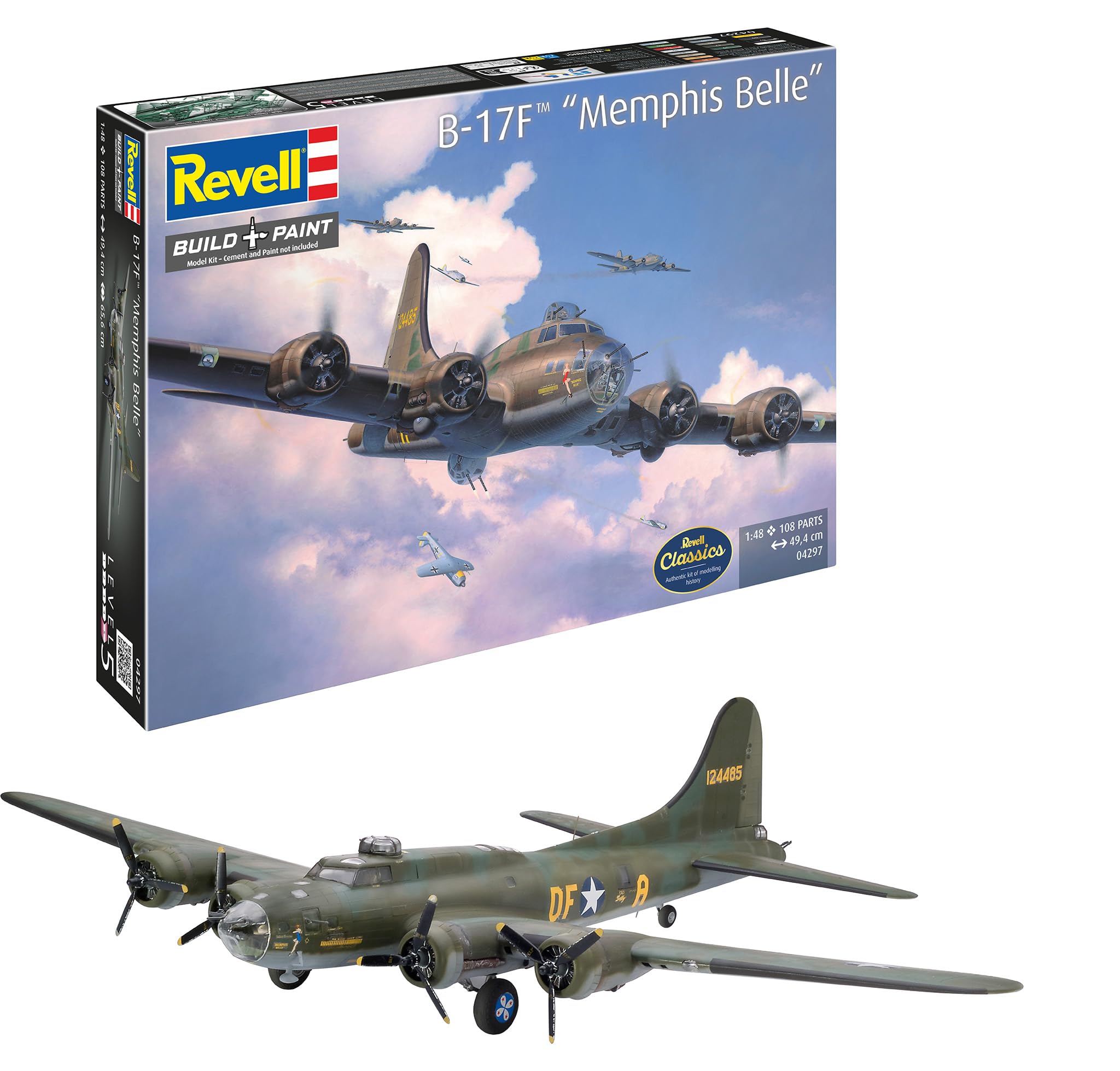 04297 B-17F Memphis Belle Flying Fortress Model Kit