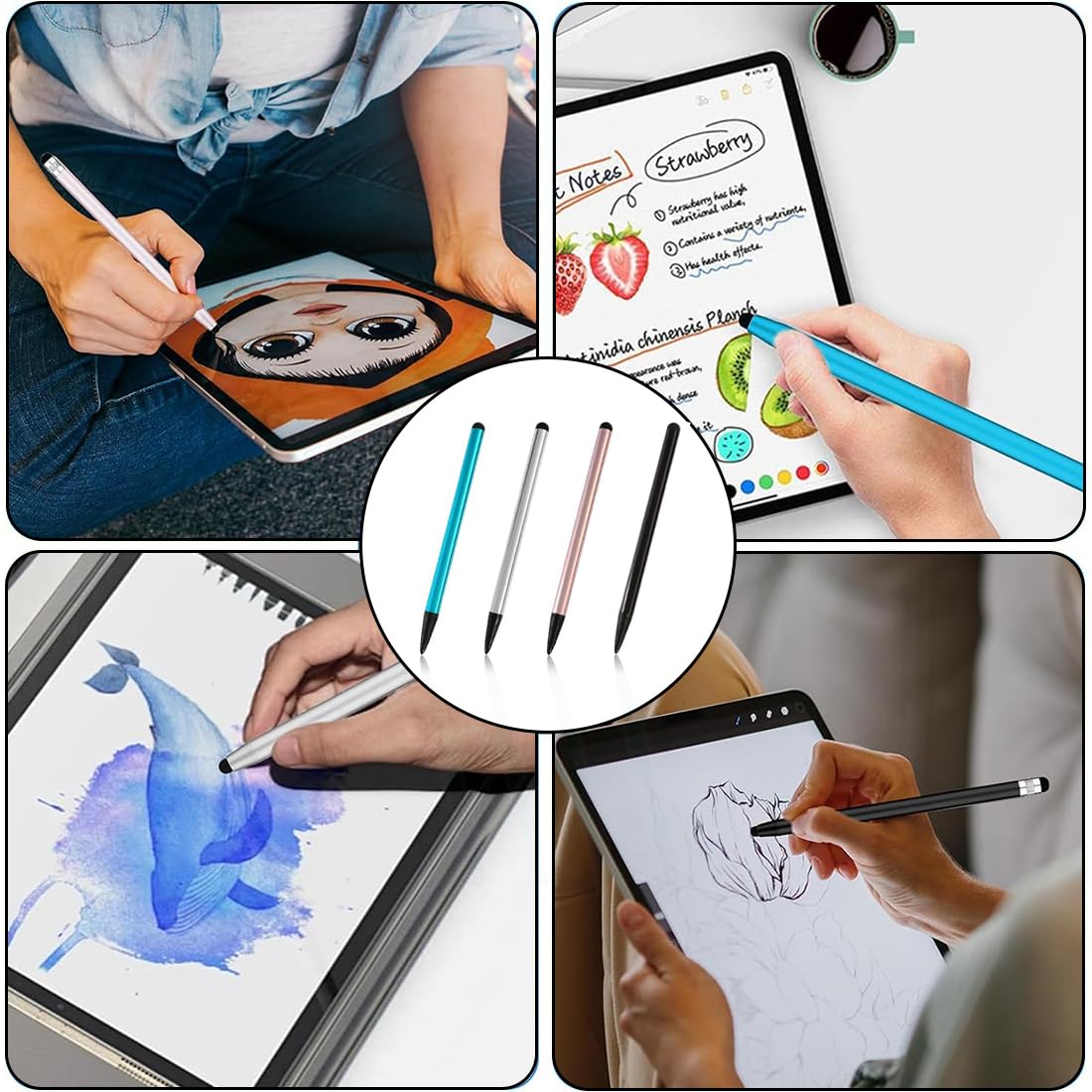 Penne Stilo Capacitive Universali per Touch Screen per Tablet iPhone iPad Samsung Galaxy
