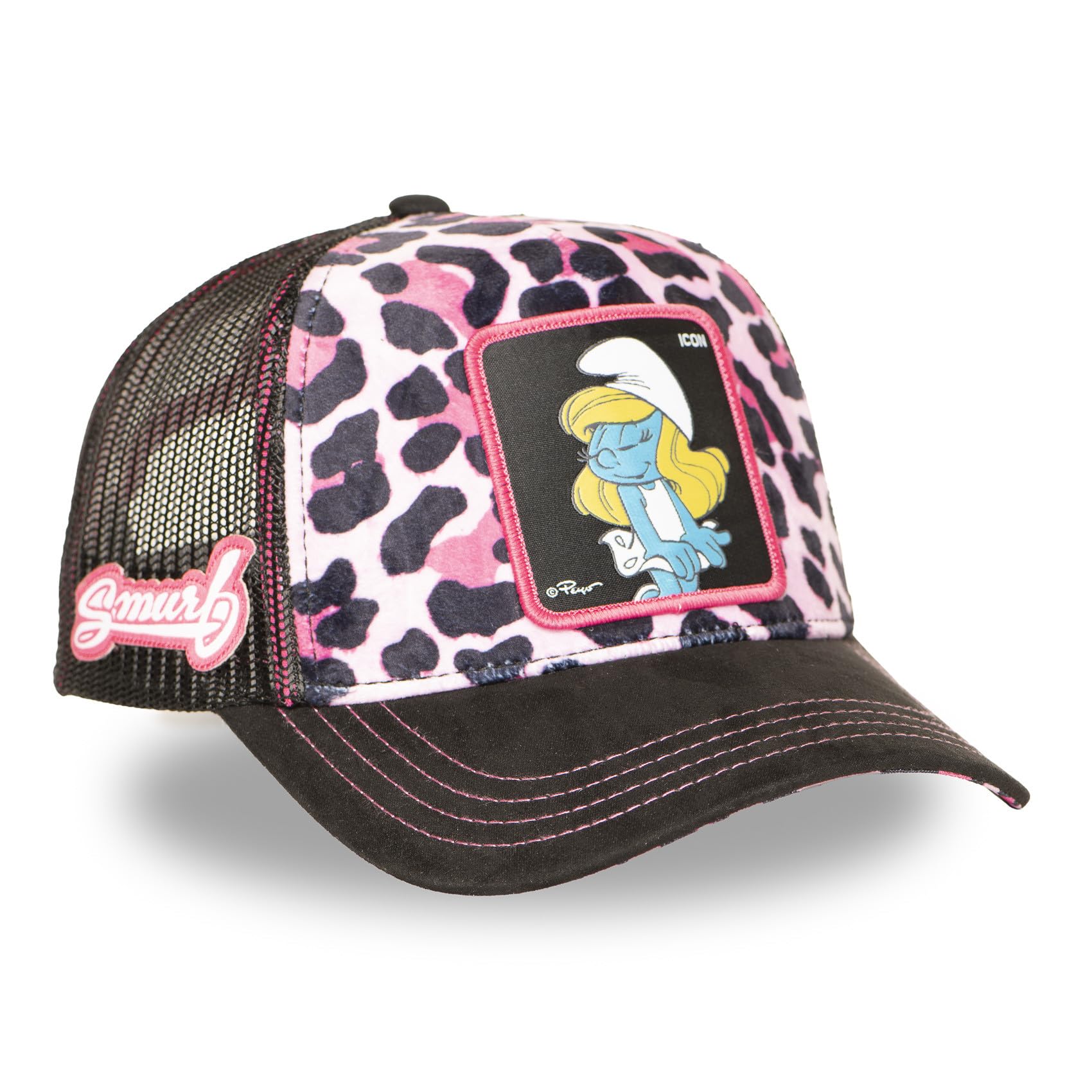 Capslab Gorra Trucker The Smurfs Icon Mujer - Camionero de Beisbol Malla Snapback, con Visera Verano/Invierno Primavera Verano Otoño Invierno