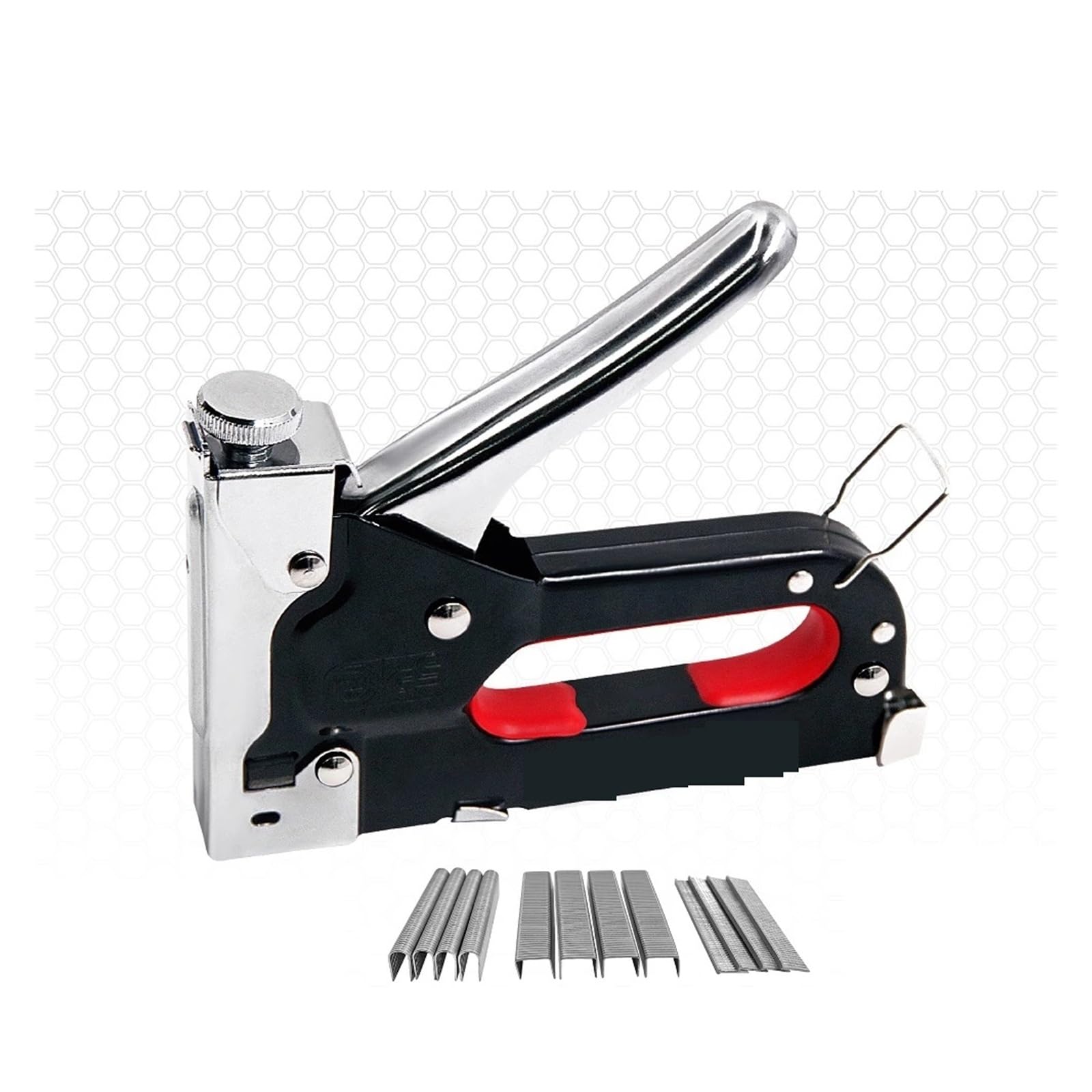 Pistolet do gwoździ, 3 w 1 pistolet do gwoździ DIY budowa mebli zszywacz zszywacz tapicerski z 600 zszywkami Home Decor narzędzie stolarskie(4)