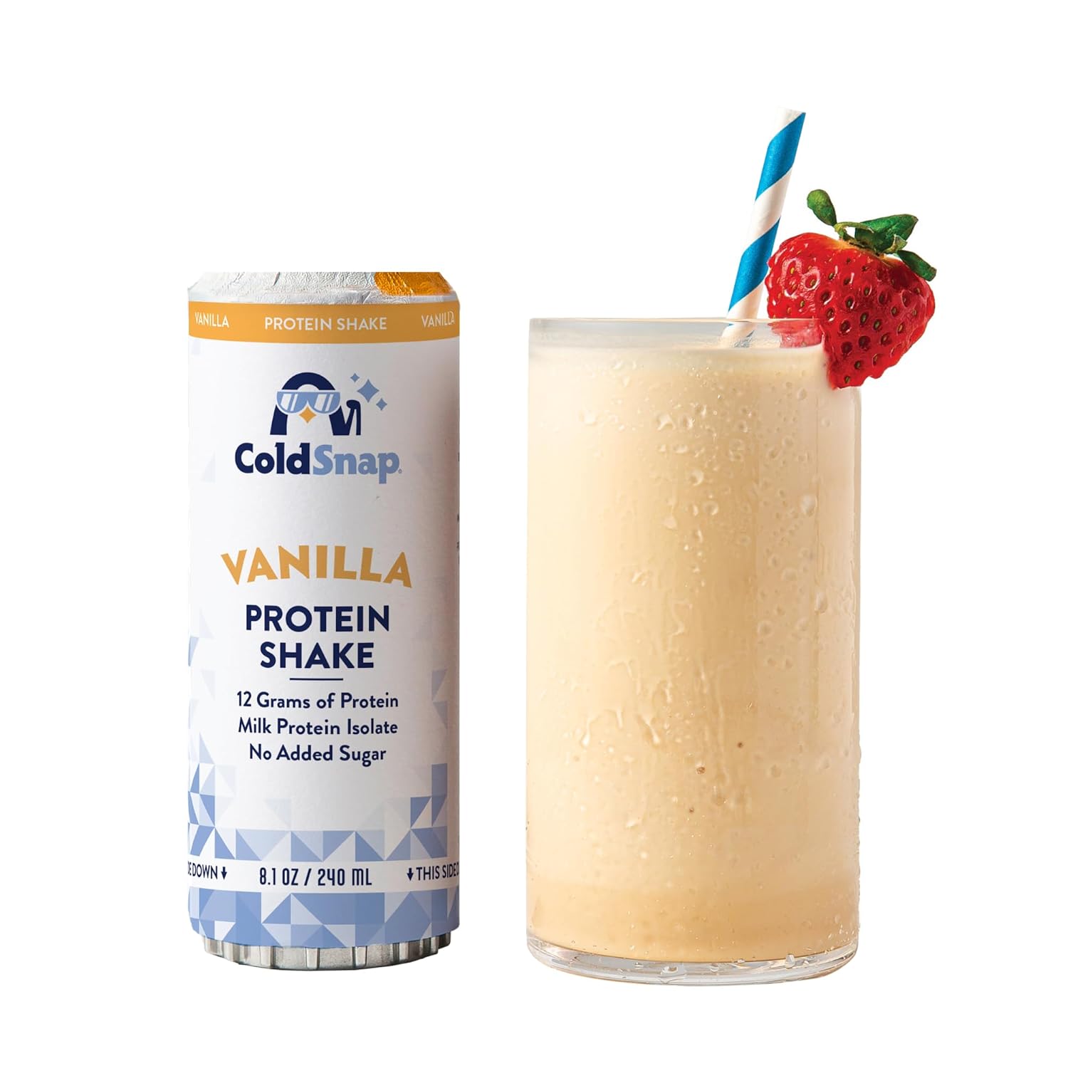 ColdSnap 12-Pack Vanilla Protein Shake Pods – Creamy, Protein-Packed Dairy Shake Made in Minutes– Protein, No Prep, No Freezer Required – Convenient, Ready-to-Drink – (pack of 12) (COLDSNAP MACHINE REQUIRED)