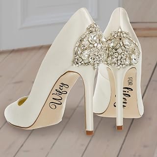 Vinyl Wall Art Decal - Wifey for Lifey - 2.5" x 4" Each - Unique Modern Cursive Bride Wife Decor for Wedding Day Shoes Reception Dance Heels Big Day Photography Accessories