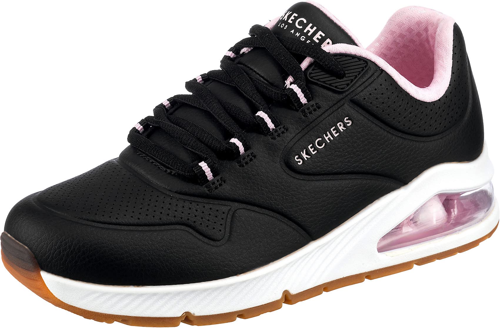 Skechers-Womens Sneakers-UNO 2-2ND BEST-155542-BLK-6 Black (B093TVRQXD) Amazon Price History, Amazon Price Tracker