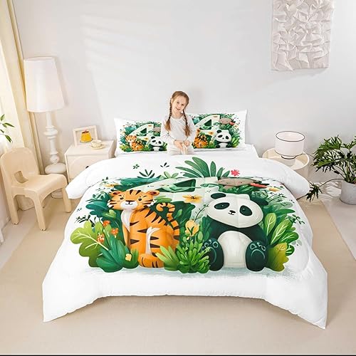 Miniatura 37 de Manfei Juego de ropa de cama Groovy de los años 70 para niños y niñas, juego de edredón retro con margaritas para todas las estaciones, tamaño