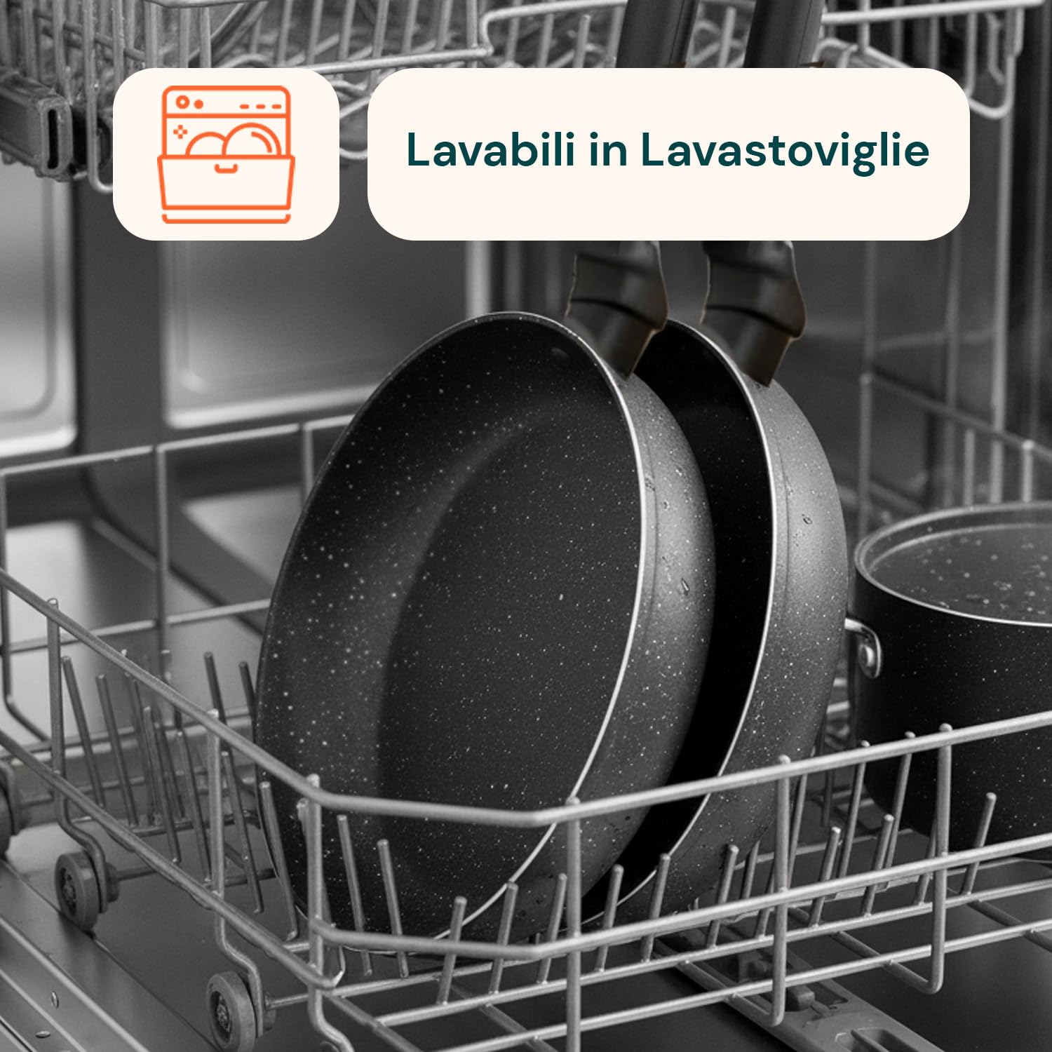 Avilia - Batteria di Pentole e Padelle 13 Pezzi Antiaderenti per Induzione, Gas ed Elettrico - Alluminio con Coperchi in Vetro Temperato e Manici Ergonomici - Cottura Sana senza PFOA