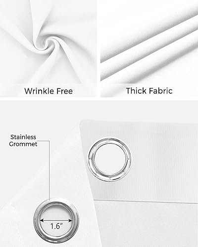 Miniatura 5 de Halloween Doorway Curtains - Blackout Curtains 84 Inches Long, Orange Pumpkin White Ghost Skeleton Black Sliding Door Curtains Grommet Window Panels