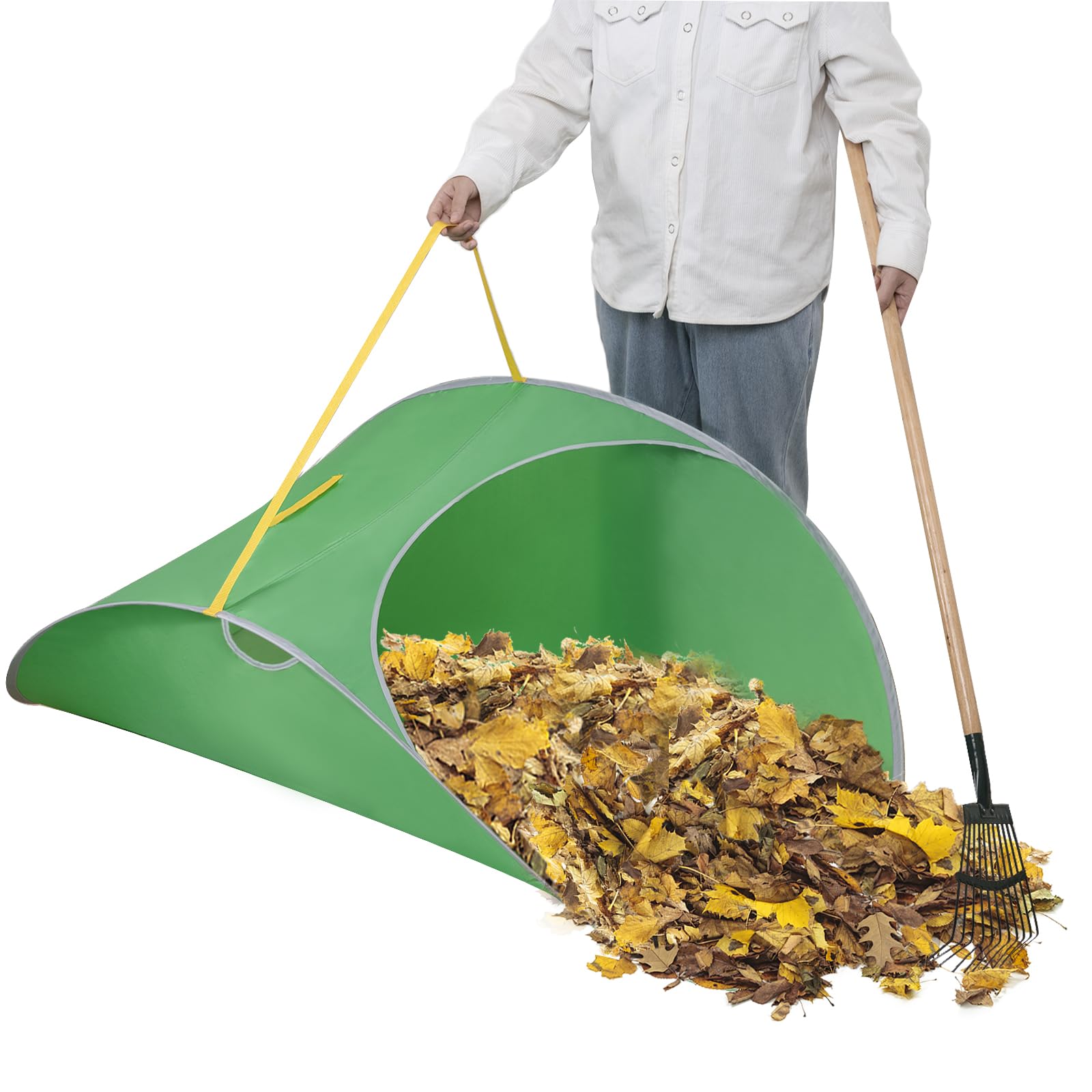 Vjjxuu Light Leaf Collector Garden Waste Bags, Collapsible Garden Bags For Leaves, Portable Leaf Pick Up Tools Foldable Leaf Bags, Garden Trash Can For Leaves Lawn Yard Trash