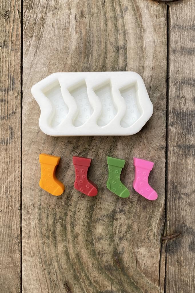 Rufus Concept Dilek Çorabı Mini Dörtlü Mum Kalıbı (Silikon)