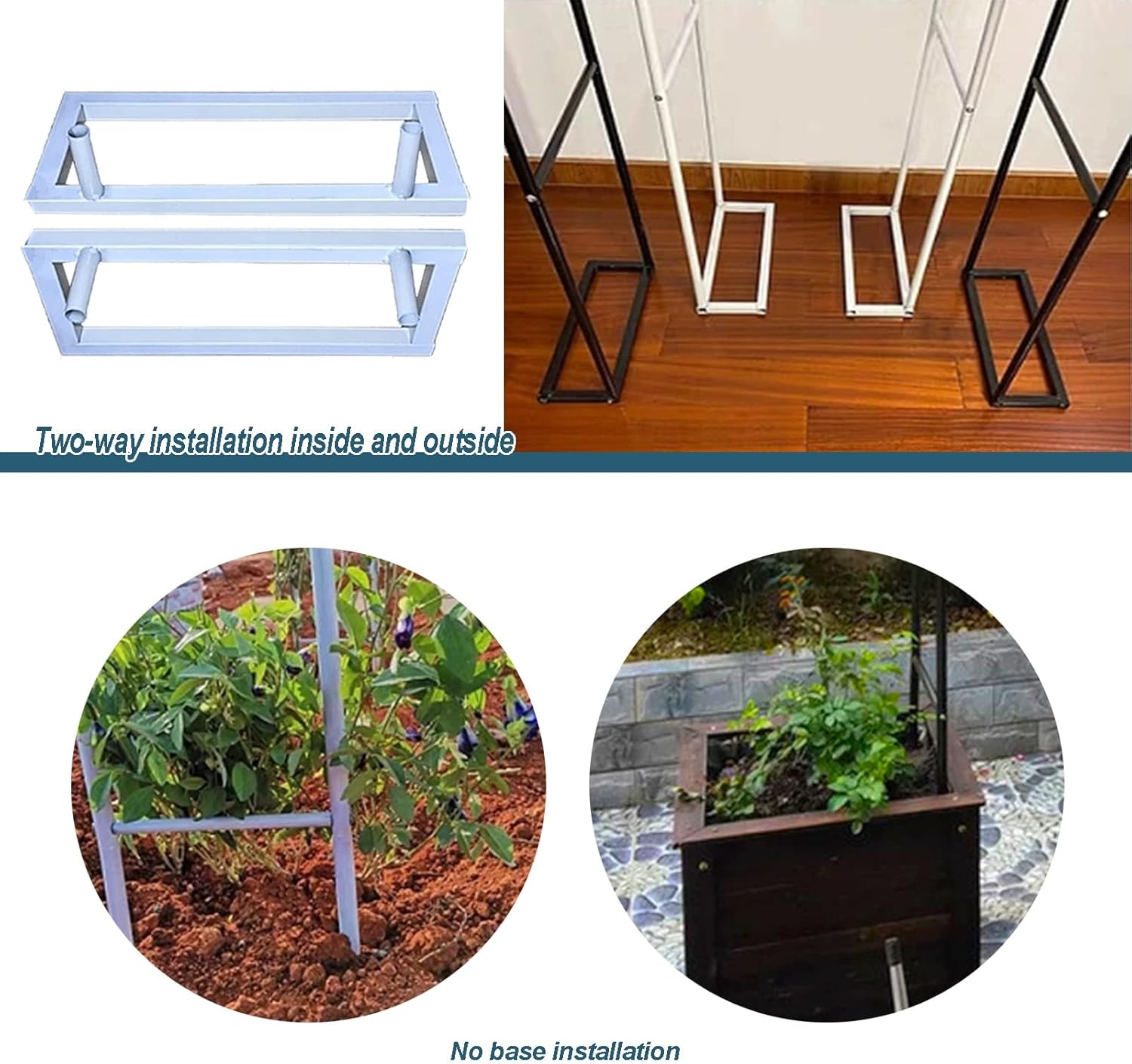 Garden Arch, Support Archway, Backyard Garden Climbing Frame, Metal Hutch and Weatherproof Plant Climbing Support, Roof/Entrance/Villa (Color : White, Size : 80x200x40CM)