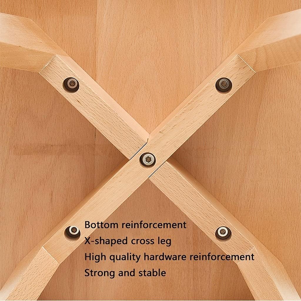 Minimalist Fashion Creative Adult Small Bench Household Square Stool Solid Wood Stool Fashion Dressing Stool for Living Room Bedroom Kitchen Casual/Natural Wood Color