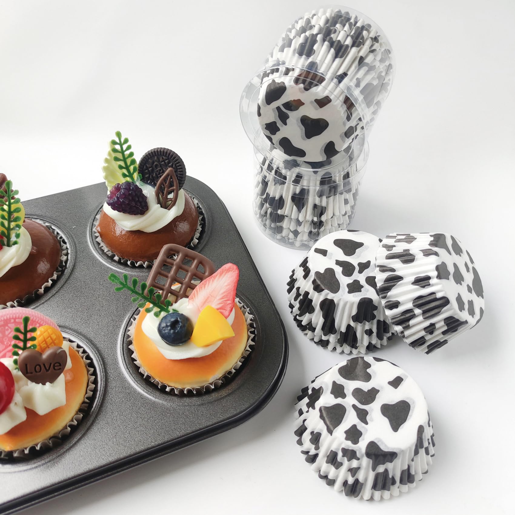 100 Stück Karierte Cupcake-Förmchen – Weiß/schwarz | Backförmchen Für Muffins, Partys & Deko