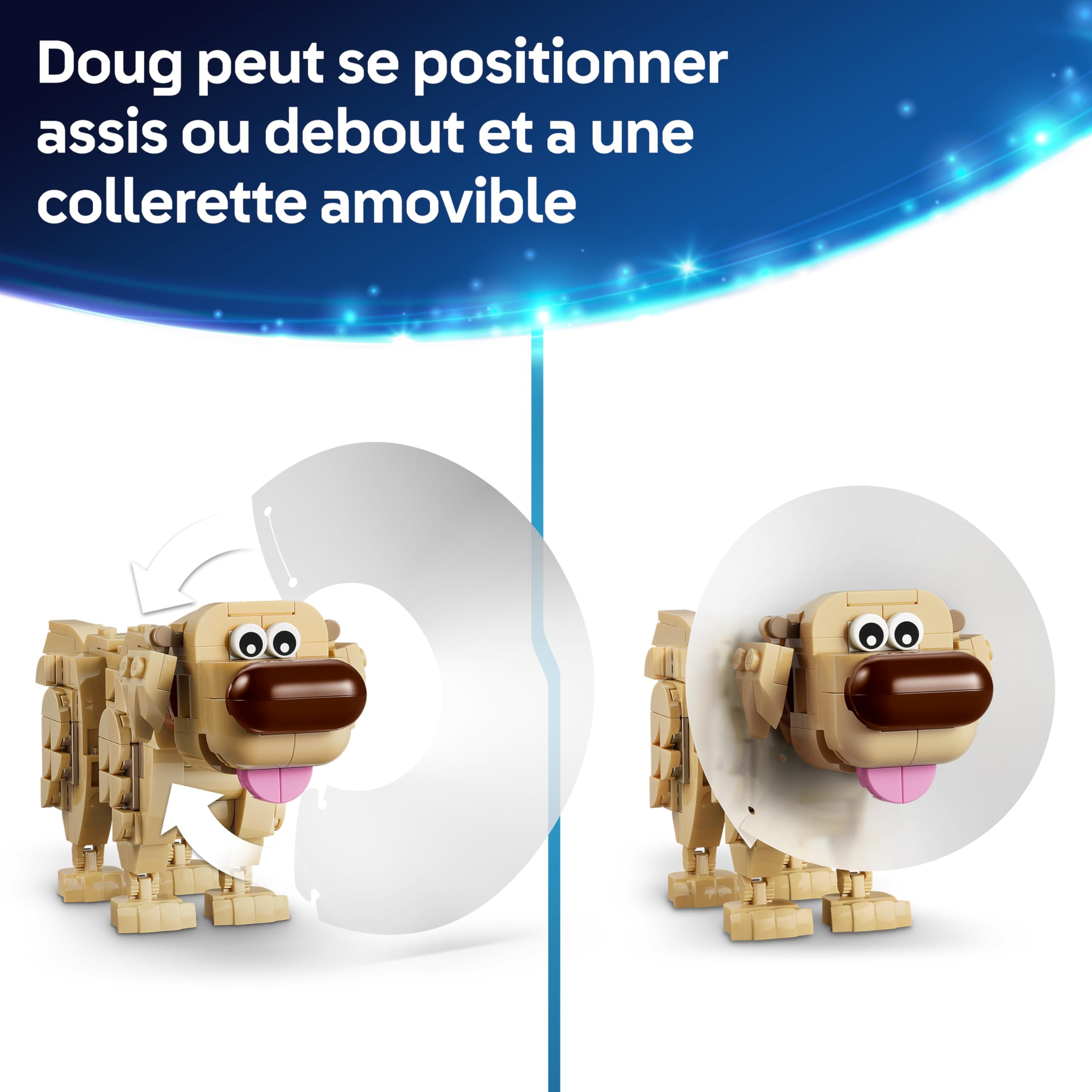 LEGO ǀ Disney et Pixar Kevin et Doug - Jouets - Chien Golden Retriever & Oiseau Exotique - Idée de Décoration de Chambre d'enfant DIY - Cadeau d'anniversaire Fille 9 Ans ou Fans du Film Là-Haut 43290