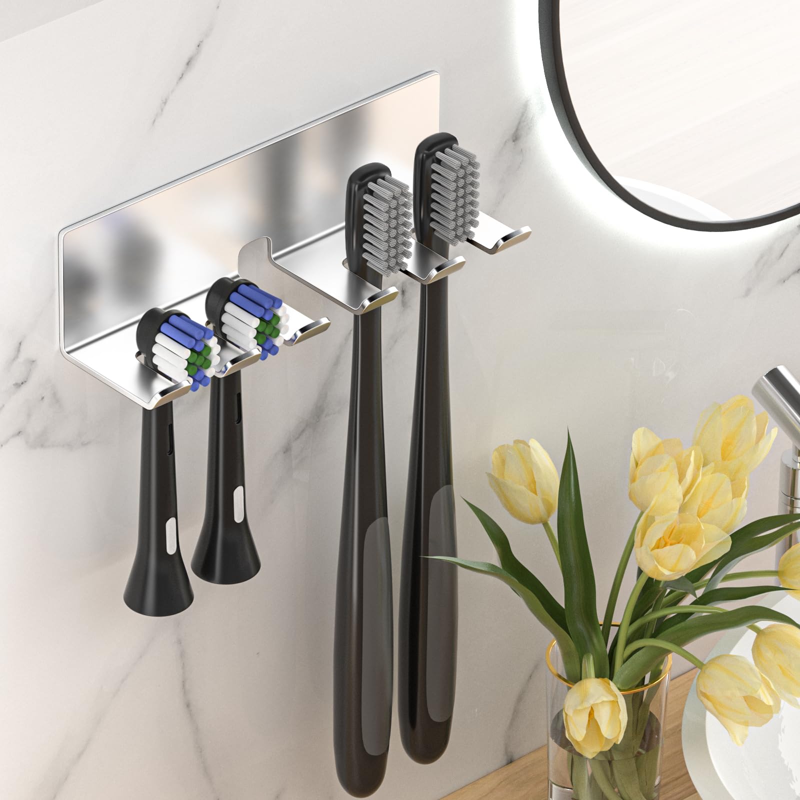 Soporte para Cepillo de Dientes eléctrico, Soporte para cepillos de Dientes para baños, Soporte para Cepillo de Dientes montado en la Pared, Soporte para Cabezal de Cepillo de Dientes de