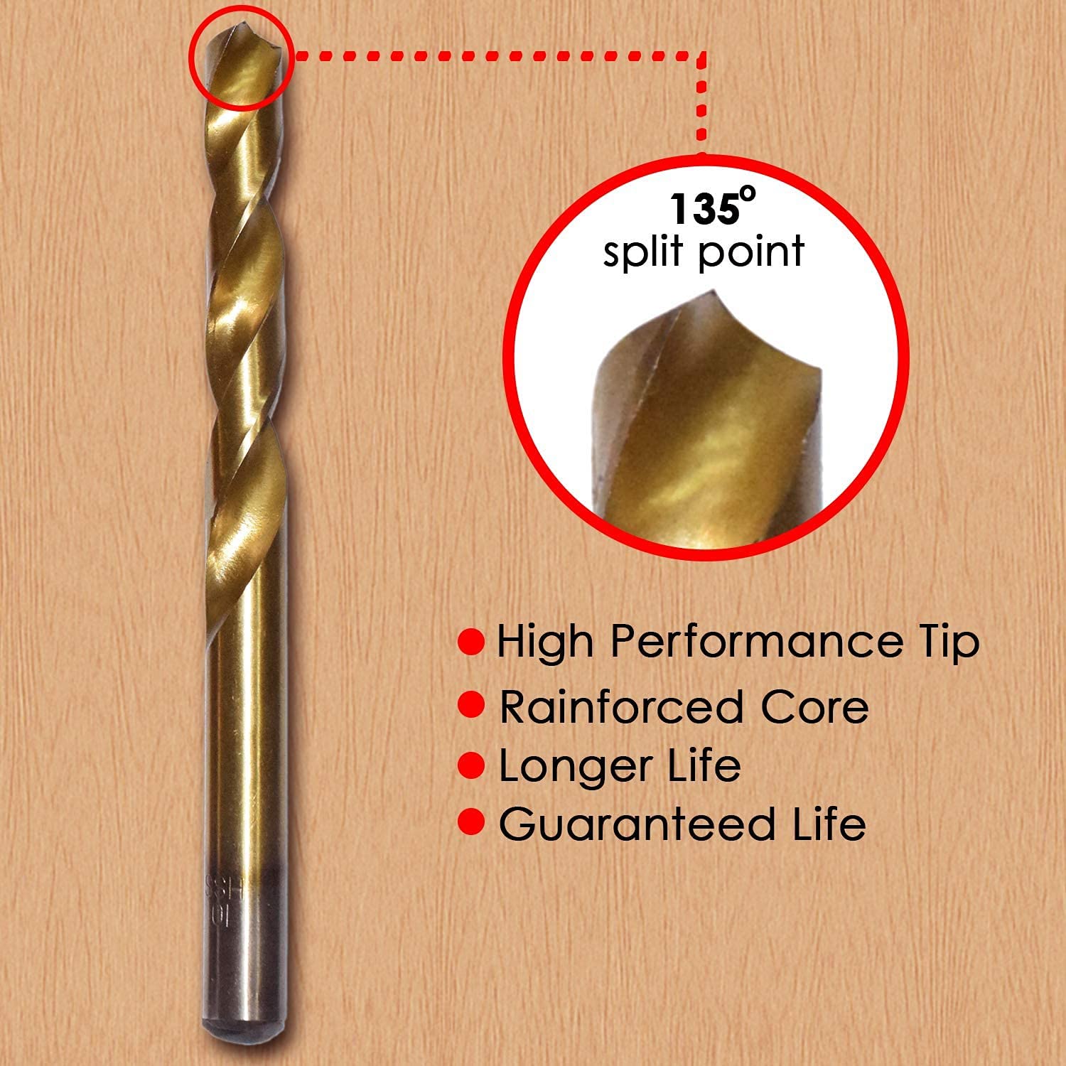 Juego de Brocas de 99 Piezas Brocas de Metal de Madera de plástico recubiertas de Titanio para Hierro Fundido, Cobre, Aluminio, plástico y Madera, etc.