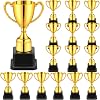 Soaoo 16 Pack 7 Inch Gold Plastic Trophy, Trophies for Awards, Classroom School Rewards Sports Tournament Participation Trophy Award Trophies for Party Favors Props Rewards Winning Prizes