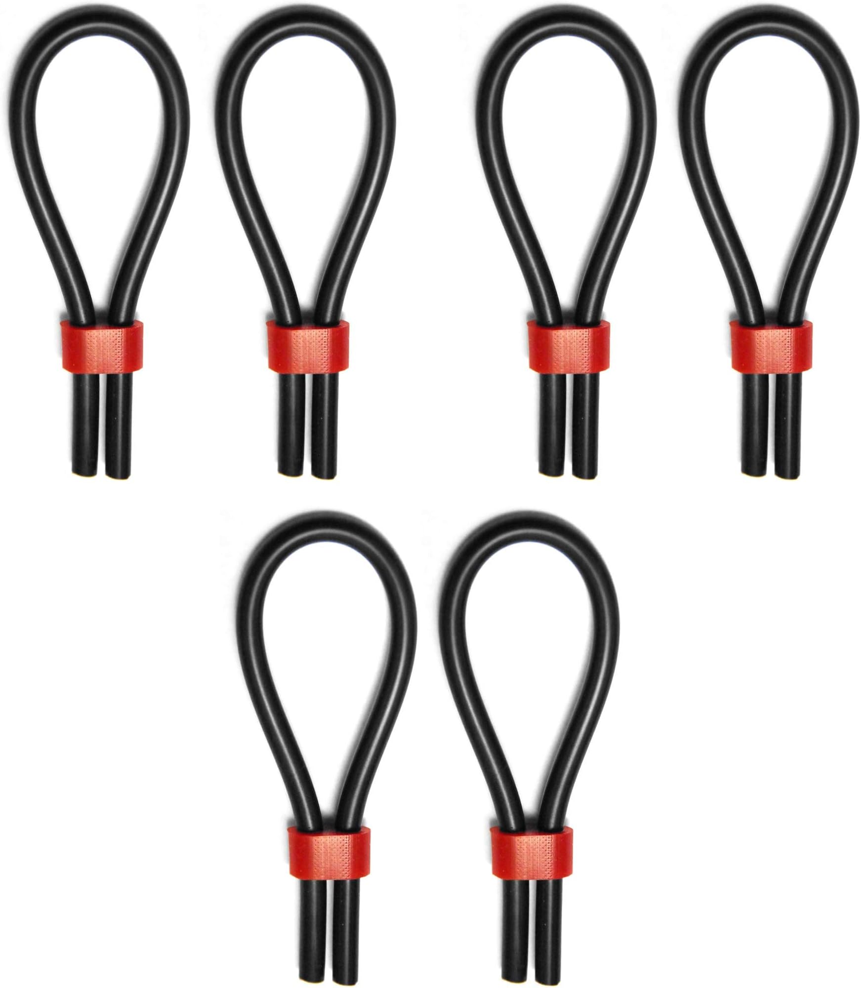 1m ø5mm Conductive Rubber silicone tube electrode Loops for ESTIM TENS with 4x clips
