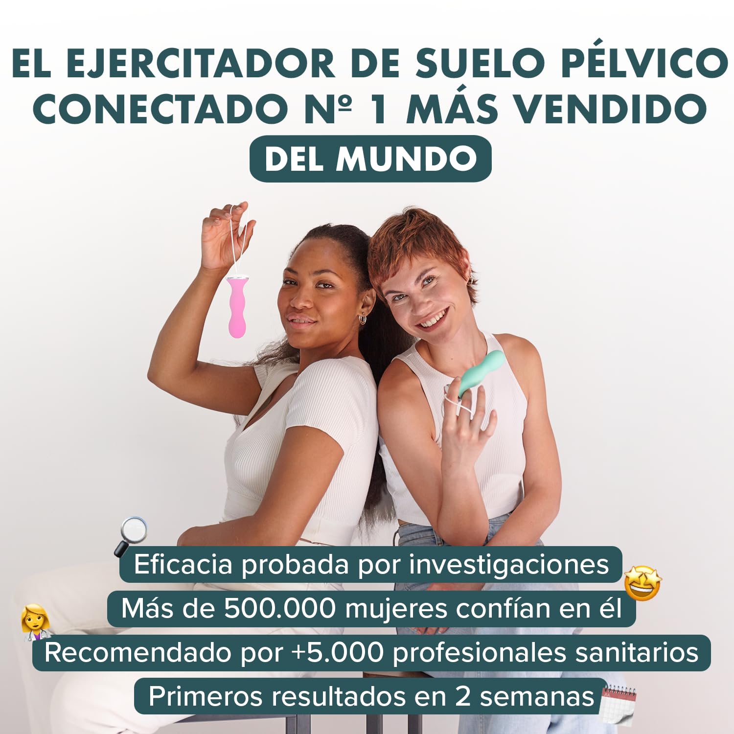 Perifit Care Estimulador y Ejercitador de Suelo Pélvico con App – Sonda Kegel con Biofeedback Médico para Incontinencia Urinaria & Recuperación Postparto – Dispositivo Médico CE