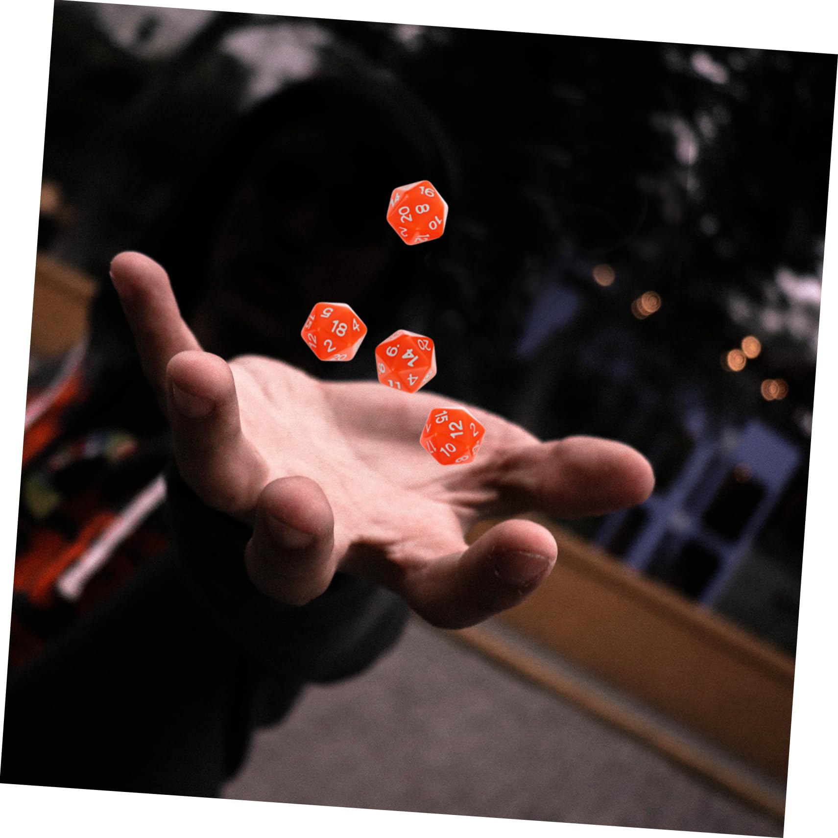 VICASKY 5sets Dadi Poliedrici Colorati Da Gioco Facce Accessori Divertenti Per Giochi Da Tavolo e Feste Con Supporto Per Dadi Per Famiglie e Amici